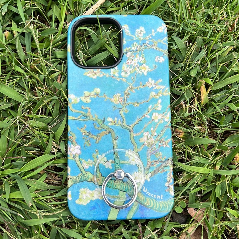 iPhone 13 Pro Max Van Gogh Almond Blossom Floral case with Ring Grip - Casely